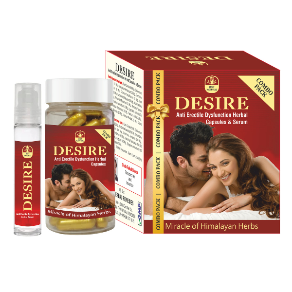 DESIRE Anti Erectile Dysfunction Herbal Capsules & Serum